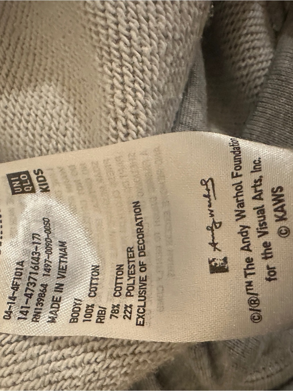 Uniqlo x Kaws Kids 2 Pairs Sweatpants Gray/Black Size 9-10 School Activewear - Picture 5 of 16